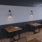 Fermaluce Metal, metal wall lamp with Tub-E14 socket and curved extension