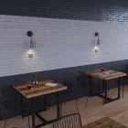 Fermaluce Metal, metal wall lamp with Tub-E14 socket and curved extension