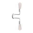 Fermaluce Metal, metal wall lamp with double curved extension