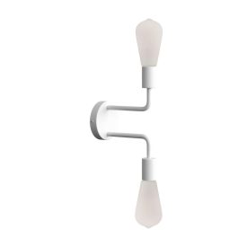   Fermaluce Metal, metal wall lamp with double curved extension