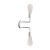  Fermaluce Metal, metal wall lamp with double curved arm