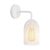 Fermaluce Metal wall lamp with Ghostbell lampshade and curved extension