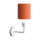 Fermaluce Metal wall lamp with lampshade and curved extension