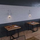 Fermaluce Metal, metal wall lamp with Tub-E14 socket and curved extension