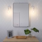 Fermaluce Metal, metal wall lamp with curved extension