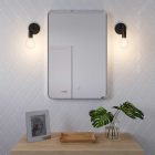 Fermaluce Metal, metal wall lamp with curved extension