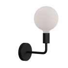 Fermaluce Metal, metal wall lamp with curved extension