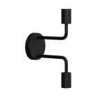 Fermaluce Metal, metal wall lamp with double curved extension