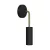 Fermaluce Metal, metal wall lamp with Tub-E14 socket and curved extension