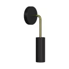 Fermaluce Metal, metal wall lamp with Tub-E14 socket and curved extension