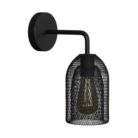 Fermaluce Metal wall lamp with Ghostbell lampshade and curved extension