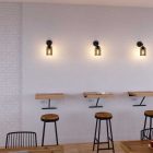 Fermaluce Metal wall lamp with Ghostbell lampshade and curved extension