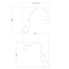 Fermaluce Flex 30 pastel lamp with mini rose, switch and mini spotlight GU1d0