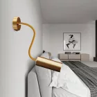 Fermaluce Flex 30 lamp with mini rosette, switch and spotlight, Tub-E14 lampshade
