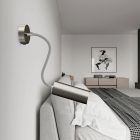 Fermaluce Flex 30 lamp with mini rosette, switch and spotlight, Tub-E14 lampshade