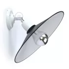Fermaluce 90° adjustable porcelain wall lamp with metal Swing lampshade