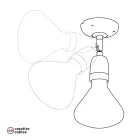 Fermaluce Color 90°, adjustable porcelain flat lamp