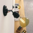 Fermaluce 90° Classic E27 threaded lamp holder with adjustable porcelain light source