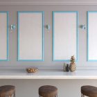  Fermaluce Color, porcelain and metal wall lamp with curved arm