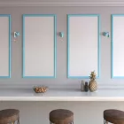  Fermaluce Color, porcelain and metal wall lamp with curved arm