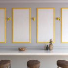  Fermaluce Color, porcelain and metal wall lamp with curved arm