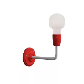    Fermaluce Color, porcelain and metal wall lamp with curved arm