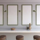  Fermaluce Color, porcelain and metal wall lamp with curved arm