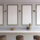  Fermaluce Color, porcelain and metal wall lamp with curved arm