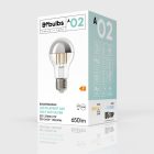 LED silver hemispherical drop-shaped bulb A60 7W 650Lm E27 2700K Dimmable - A02