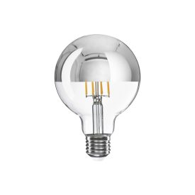   LED silver hemispherical bulb G95 7W 650Lm E27 2700K dimmable - A04