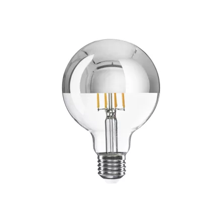 LED silver hemispherical bulb G95 7W 650Lm E27 2700K dimmable - A04