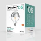 LED silver hemispherical bulb G125 7W 650Lm E27 2700K Dimmable - A05