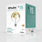 LED gold hemispherical bulb G125 7W 650Lm E27 2700K dimmable - A15