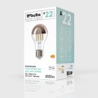 LED copper hemisphere drop-shaped bulb A60 7W 650Lm E27 2700K Dimmable - A22