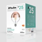 LED copper hemisphere bulb G125 7W 650Lm E27 2700K Dimmable - A25
