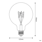 LED bulb Transparent B04 5V Collection Short filament Globe G125 1.3W 110Lm E27 2500K Dimmable