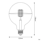LED bulb Hemisphere Silver B05 5V collection Short filament bulb G125 1.3W 110Lm E27 2500K Dimmable