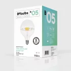 LED bulb Hemisphere Silver B05 5V collection Short filament bulb G125 1.3W 110Lm E27 2500K Dimmable