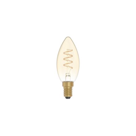  LED gold bulb carbon line curved spiral filament candle C35 2.5W 136Lm E14 1800K adjustable - C01