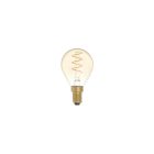LED gold filament bulb, curved spiral, mini globe G45 2.2 W 136 lm E14 1800 K, dimmable - C02