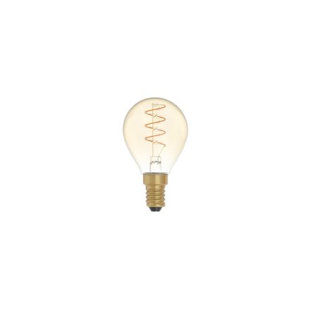 LED gold filament bulb, curved spiral, mini globe G45 2.2 W 136 lm E14 1800 K, dimmable - C02