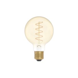   LED gold filament bulb Carbon Line curved spiral filament bulb sphere G80 4W 250Lm E27 1800K dimmable - C05