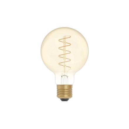  LED gold bulb carbon line curved spiral filament Globe G80 4W 250Lm E27 1800K dimmable - C05