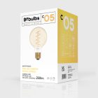 LED gold filament bulb Carbon Line curved spiral filament bulb sphere G80 4W 250Lm E27 1800K dimmable - C05