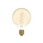 LED gold filament bulb, curved spiral shape, G95, 4 W, 250 lm, E27, 1800 K, dimmable – C06