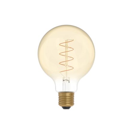  LED gold bulb carbon line curved spiral filament Globe G95 4W 250Lm E27 1800K adjustable - C06