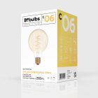 LED gold filament bulb, curved spiral shape, G95, 4 W, 250 lm, E27, 1800 K, dimmable – C06