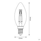 LED gold filament Carbon Line filament cage candle C35 3.5W 300Lm E14 2700K dimmable - C51