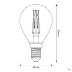 LED gold filament carbon fiber cage mini bulb G45 3.4 W 300 lm E14 2700 K dimmable - C52