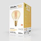 LED gold filament carbon fiber cage mini bulb G45 3.4 W 300 lm E14 2700 K dimmable - C52